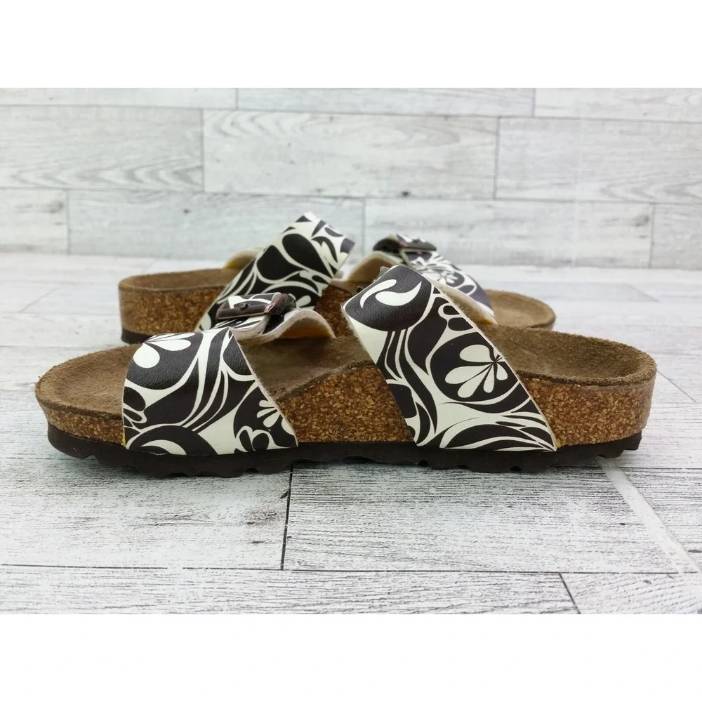 Birkenstock Girls‎ Salina Sandals Brown White Birkis Shoes Size EU 26 US 8 Kids